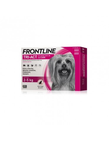 Boîte de 6 pipettes Frontline Tri-Act Chien XS