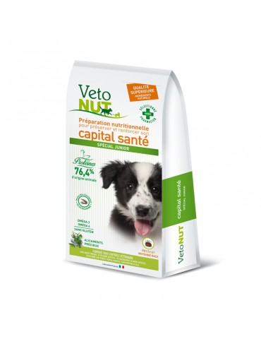 Sac de croquette Vetonut pour chien Junior de 2,5 kg