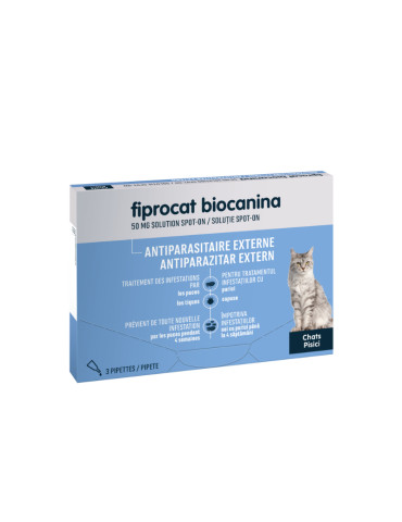 Boîte de fiprocat biocanina pour chat