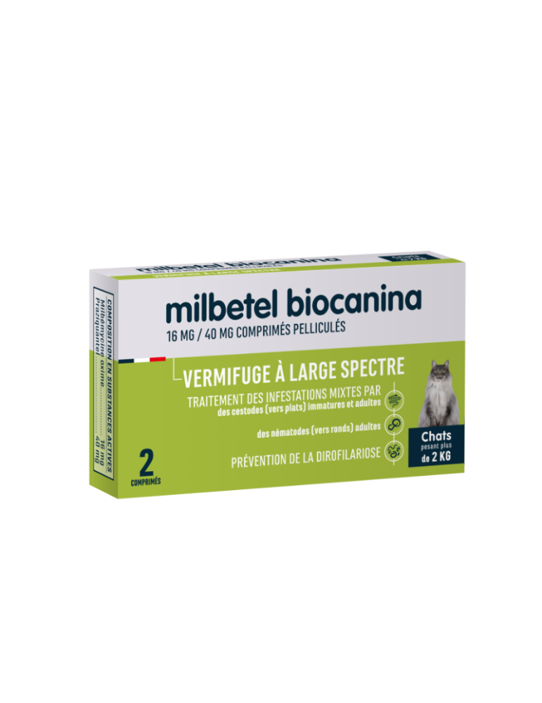 Boîte de milbetel biocanina pour chat