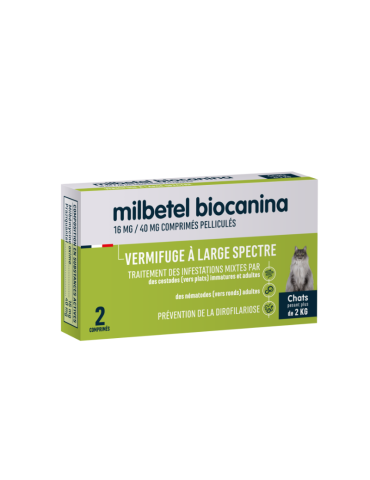 Boîte de milbetel biocanina pour chat