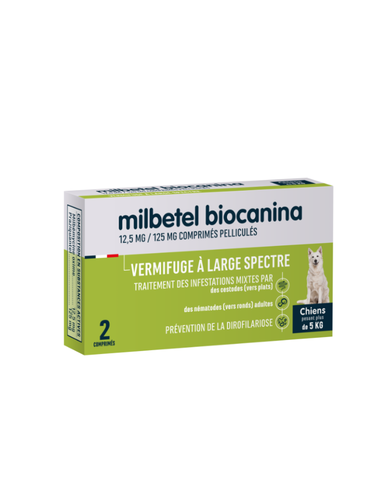 Boîte de milbetel biocanina pour chien
