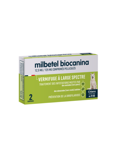 Boîte de milbetel biocanina pour chien