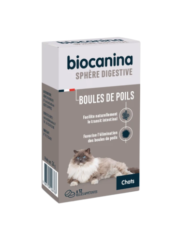 Boîte Sphère Digestive Boules de Poils Biocanina