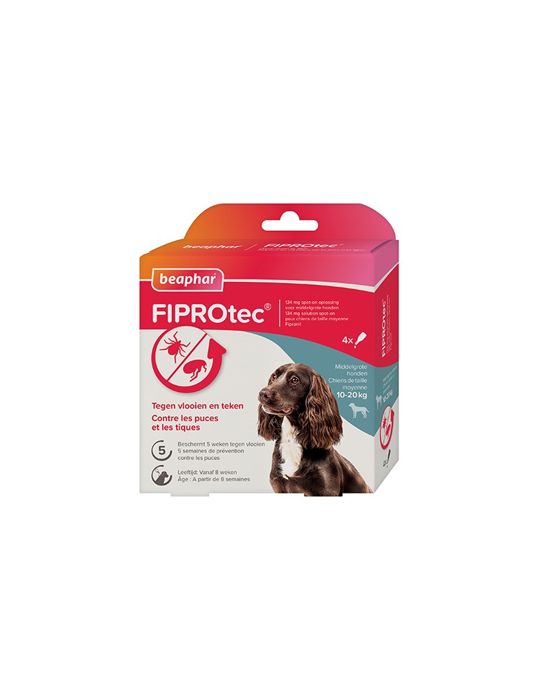 FIPROtec Pipettes Antiparasitaires Moyen Chien