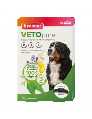 VETOpure Collier Répulsif Antiparasitaire Grand Chien