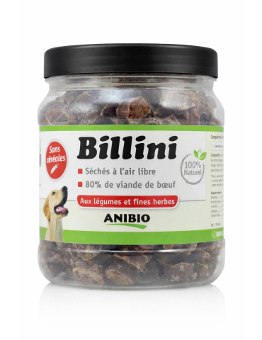 Pot de friandises billini de 400g avec couvercle de couleur noir
