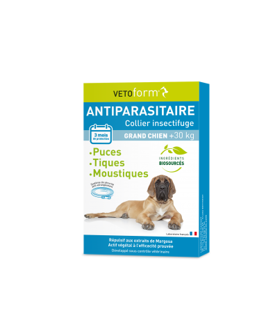 Collier insectifuge Préventif pour Chiens de + 30 KG