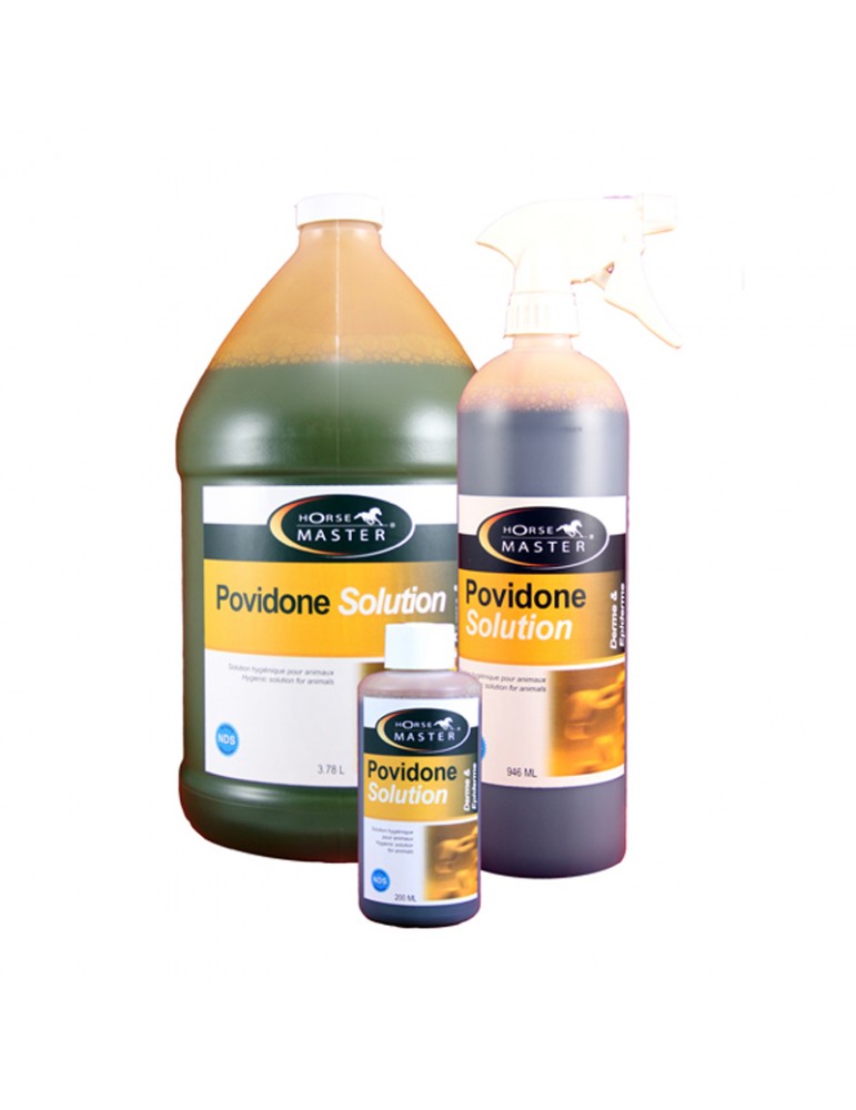 Bouteilles de Povidone Solution 10 % Horse Master