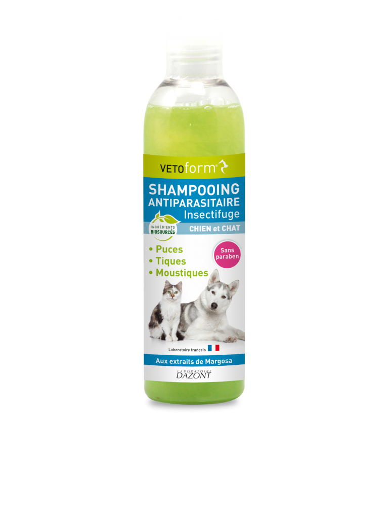 Shampooing Antiparasitaire Chiens et Chats