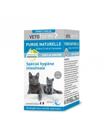 Purge Naturelle Pour Chat et Chaton Format Familial 50 Comprimés