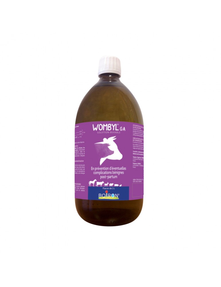 Bouteille de 1L de Wombyl Boiron pour grands animaux Bouteille de 1L de Wombyl Boiron pour grands animaux