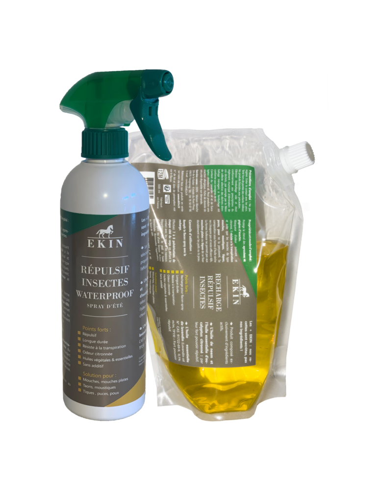 Lot Répulsif Insectes EKIN, spray répulsif insectes et recharge anti-insectes