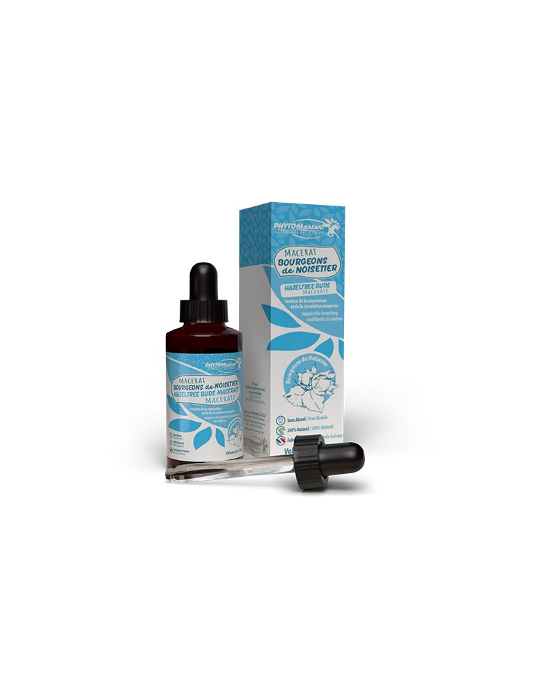 Flacon de Macérat de bourgeons de noisetier phyto master 60 ml
