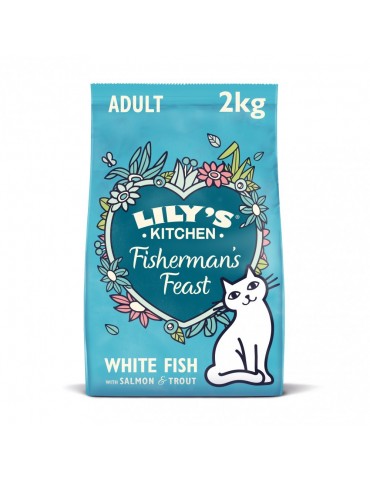 LILY'S KITCHEN Croquettes chat adulte Poisson sans céréales riches en poisson 70 %