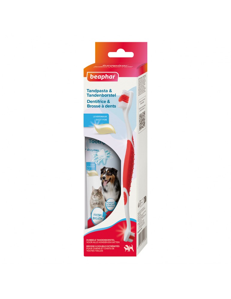 Pack dentifrice et brosse à dent beaphar