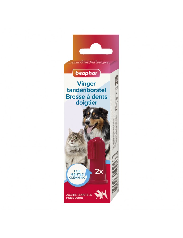Pack de 2 doigtier à dents pour chiens et chats