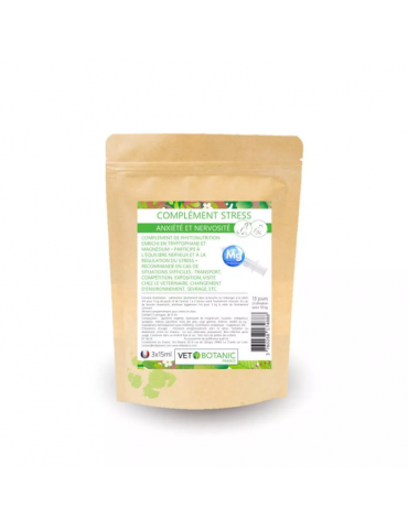 Sac de complements alimentaires anti stress chien chat vet botanic