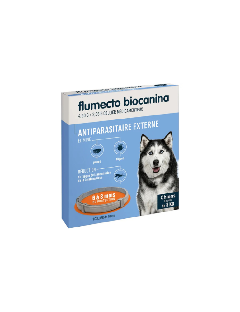 Collier Flumecto biocanina pour chien moyen et grand chien