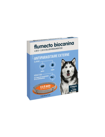 Collier Flumecto biocanina pour chien moyen et grand chien