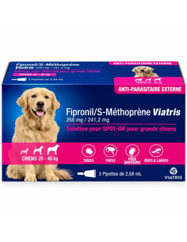 Viatris Fipronil/S-Méthoprène grand chien