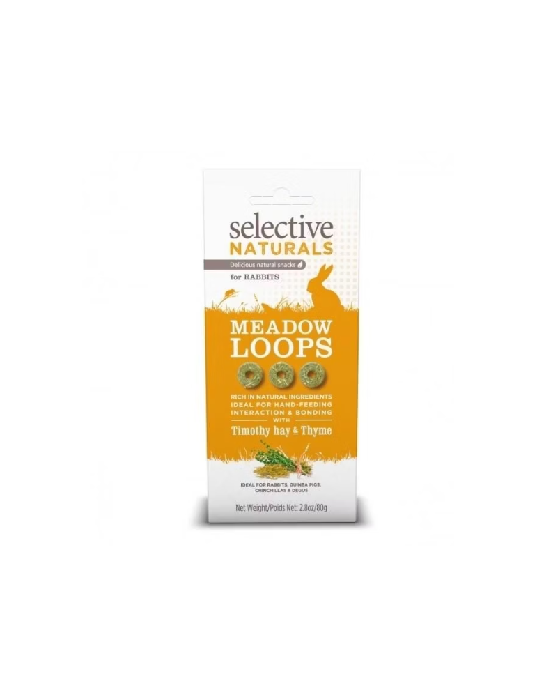 Sac de friandises pour lapin Supreme Selective Naturals Country Loops 